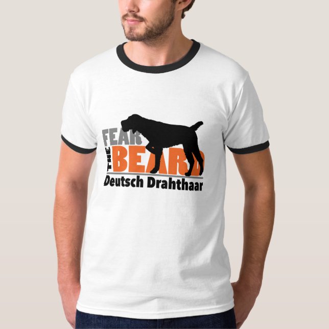 Camiseta Tema la barba - Deutsch Drahthaar (Anverso)