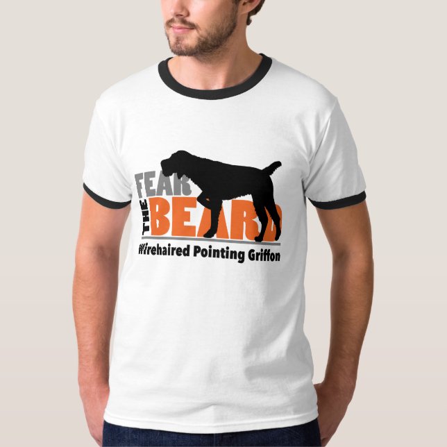 Camiseta Tema la barba - el señalar Griffon Wirehaired (Anverso)