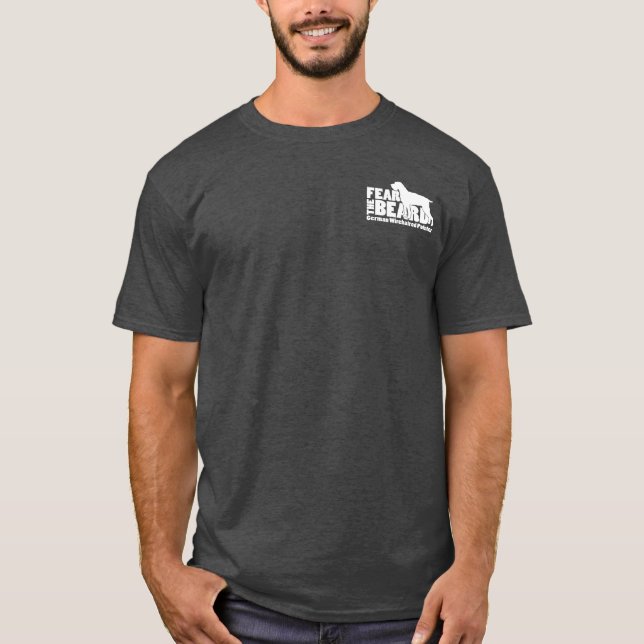 Camiseta Tema la barba - indicador Wirehaired alemán (Anverso)