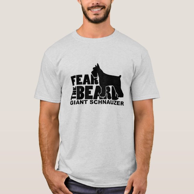 Camiseta Tema la barba - Schnauzer gigante (Anverso)