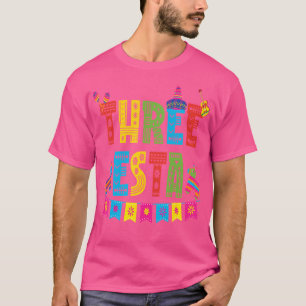 Camiseta Tema Mexicano Cumpleaños 3 Años 3 Años Cumpleaños 