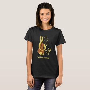 Camiseta Tema musical de Cello Graphic Music