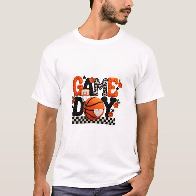 Camiseta Tema Naranja Negro Día de Juego (Anverso)