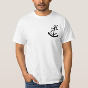 Camiseta Tema náutico del ancla del barco negro