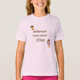 Camiseta Tema occidental: Vacaciones familiares de vacas pe