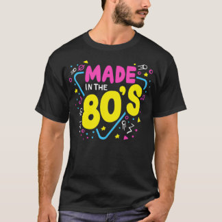 Camiseta Tema retro de la fiesta de cumpleaños de los 80's 