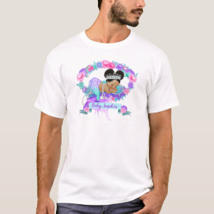 Camiseta Tema Sirena Durmiente Rosa Purpura Turquesa
