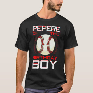 Camiseta Temas De Béisbol Del Niño De Cumpleaños Bday Par