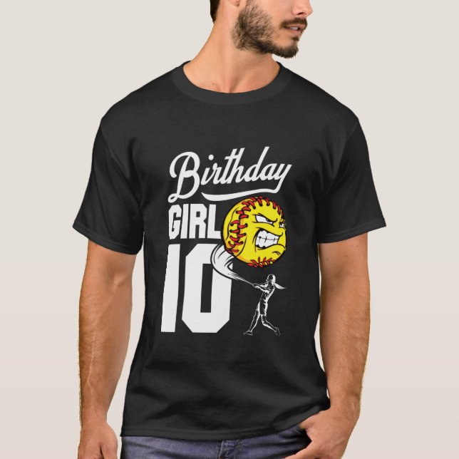 Camiseta Temática de fiesta de cumpleaños 10T para niños de (Anverso)