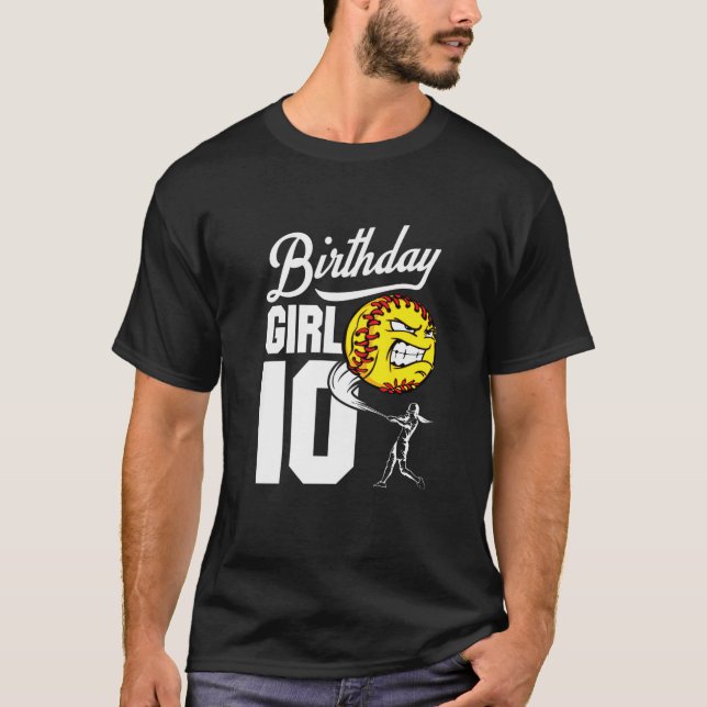 Camiseta Temática de fiesta de cumpleaños 10T para niños de (Anverso)