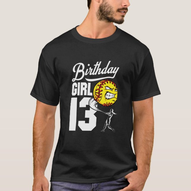 Camiseta Temática de fiesta de cumpleaños 13T para niños de (Anverso)