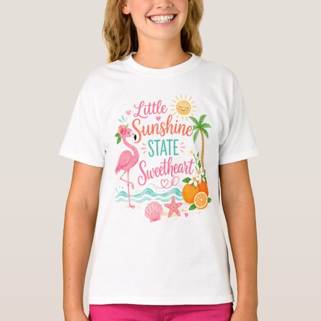 Camiseta temática de Florida para niñas (Anverso)