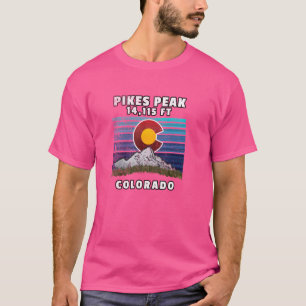 Camiseta temática de la bandera de Pikes Peak Colo