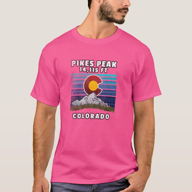 Camiseta temática de la bandera de Pikes Peak Colo (Anverso)