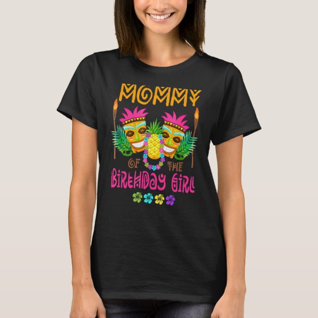 Camiseta Temática De La Fiesta De Cumpleaños De Luau De Haw (Anverso)