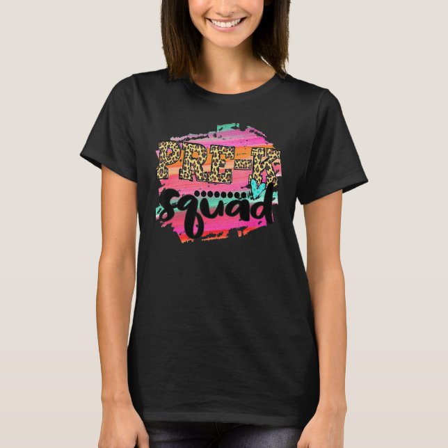 Camiseta Temática de leopardo de la escuadra preescolar de  (Anverso)