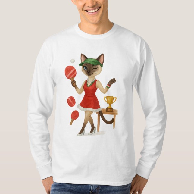 Camiseta Temática de Navidades de Ping Pong para los amante (Anverso)