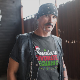 Camiseta Temática de Navidades mecánicos favoritos de Santa