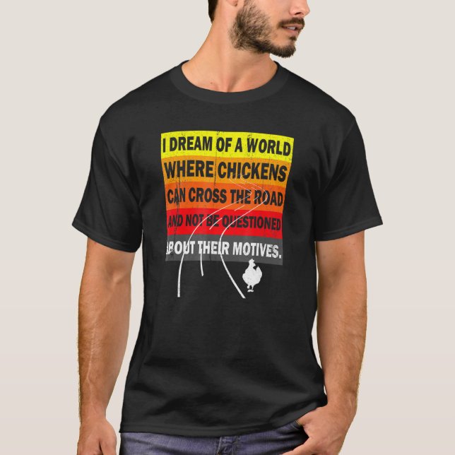 Camiseta temática de pollo broma de humor relacion (Anverso)
