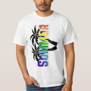 Camiseta temática de verano colorida Tipografía