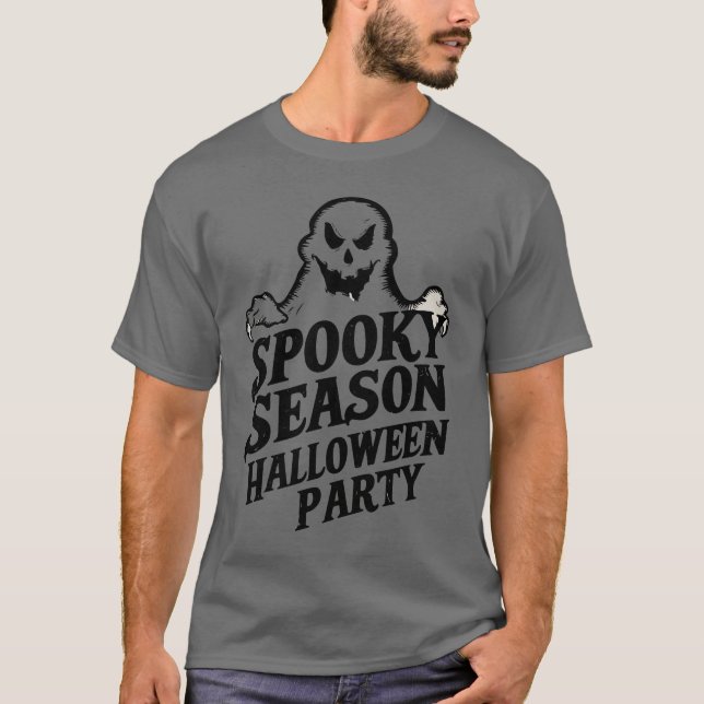 Camiseta Temblorosa Temporada Cute Halloween Party Diseño D (Anverso)
