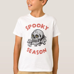 Camiseta Temblorosa temporada de Creepe Skull Halloween