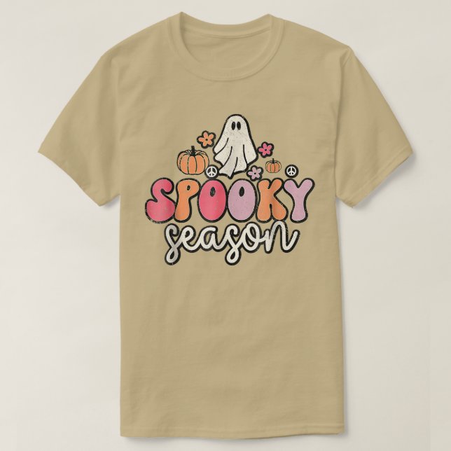 Camiseta Temblorosa temporada de fantasmas en Groovy Ghost (Diseño del anverso)