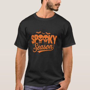 Camiseta Temblorosa temporada de Halloween Skull Bats T Shi