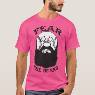 Camiseta Teme a la barba de béisbol por miedo a la barba