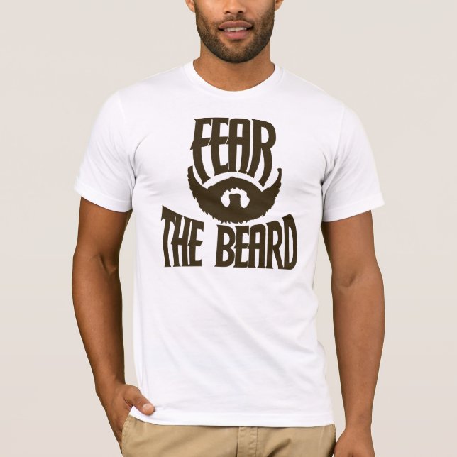 Camiseta Teme a los hombres graciosos de la barba (Anverso)