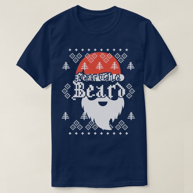 Camiseta Teme Al Oso Santa Claus Navidades De Barba Chiste  (Diseño del anverso)