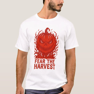 Camiseta Teme el horror de la cosecha de calabaza satírica