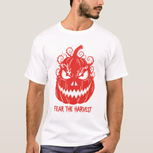 Camiseta Teme el horror de la cosecha de la calabaza malvad