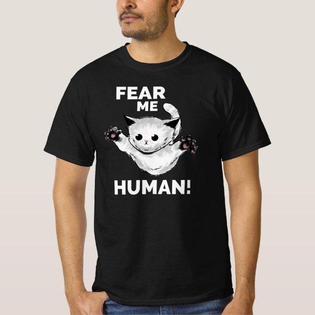 Camiseta Teme Humanidad Funny Kawaii Kitten T-Shirt (Anverso)