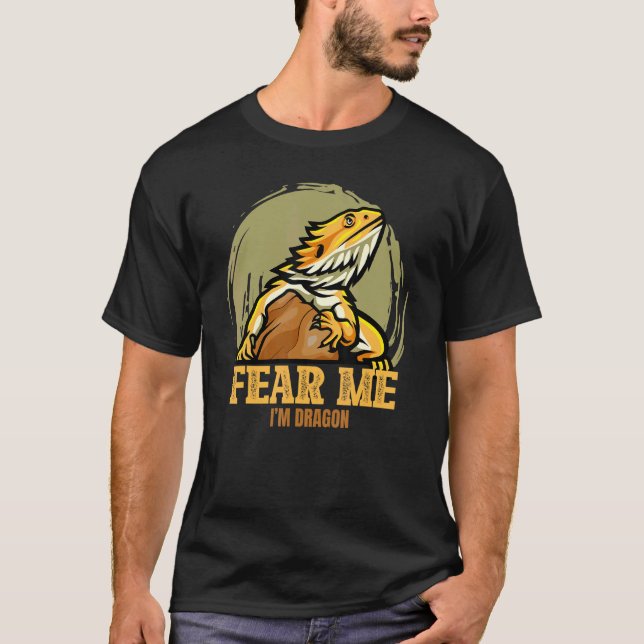 Camiseta Teme soy Dragon Reptile Animal Graphic (Anverso)