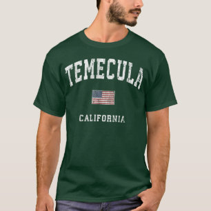 Camiseta Temecula California Ca Bandera Americana Deportes 