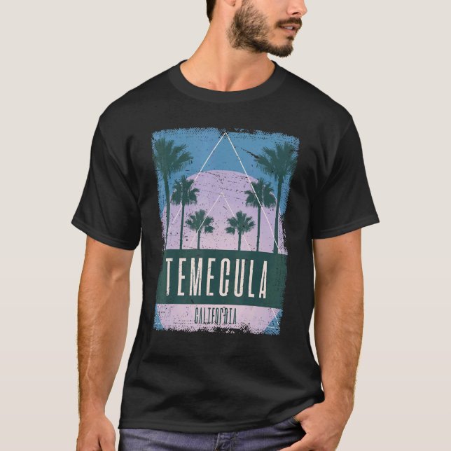 Camiseta Temecula California CA Vaporwave Retro 80 (Anverso)