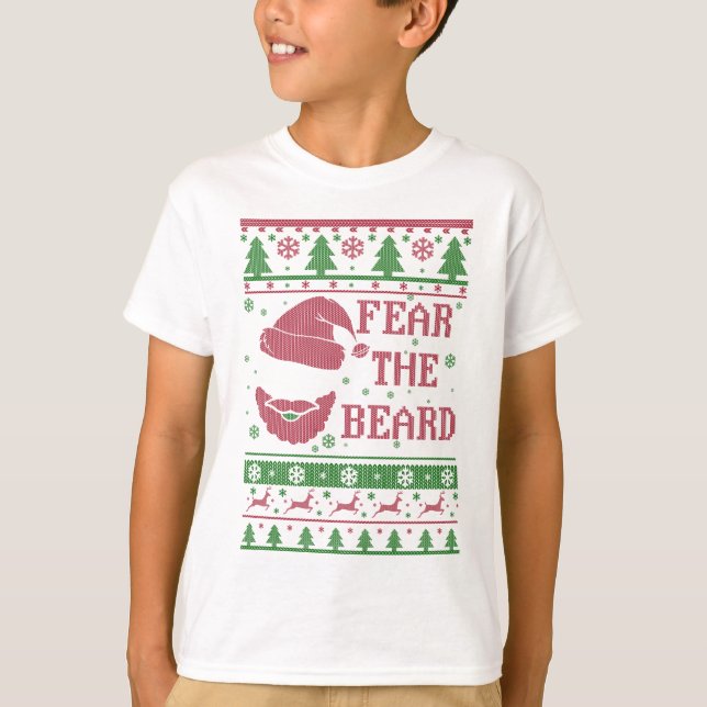 Camiseta Temer A Los Navidades Afeos De La Barba (Anverso)