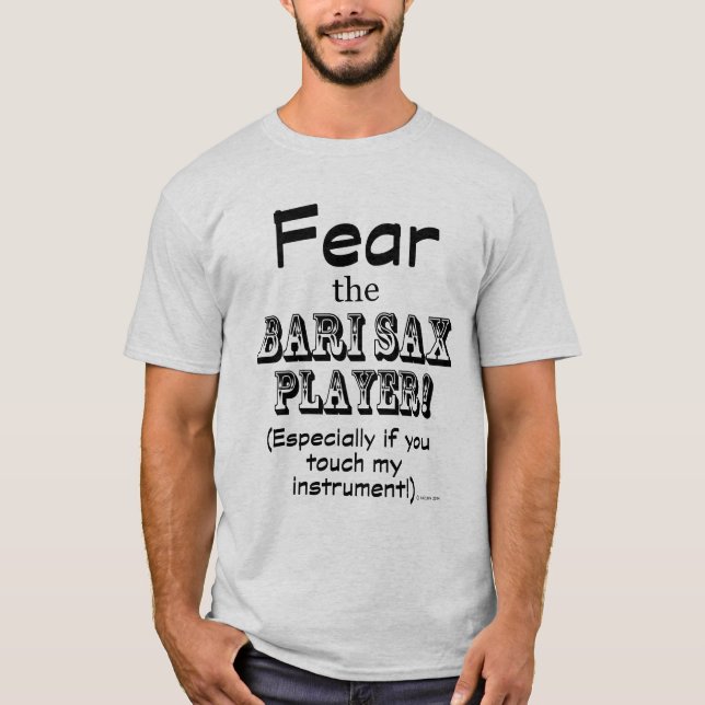 Camiseta Temer Al Bari Sax Player (Anverso)