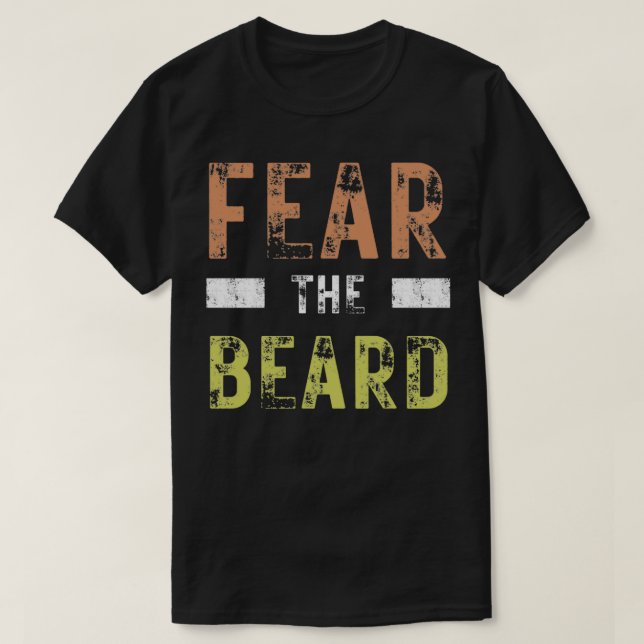 Camiseta Temer el diseño angustiado de la barba para los ho (Diseño del anverso)