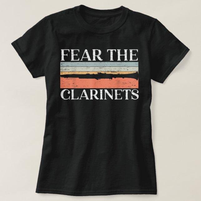 Camiseta Temer El Instrumento Musical Clarinetista Clarinet (Diseño del anverso)