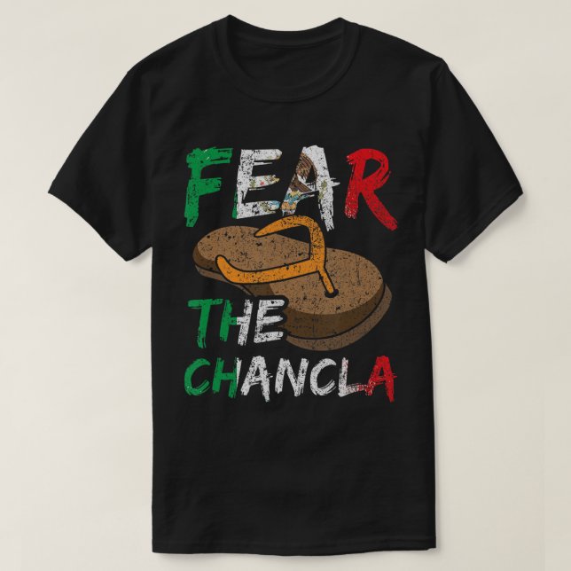 Camiseta Temer La Bandera Mexicana De Chancla Cinco De Mayo (Diseño del anverso)