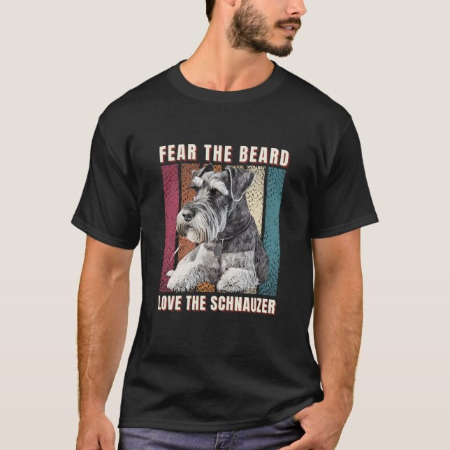 Camiseta Temer la barba amar al Schnauzer (Anverso)
