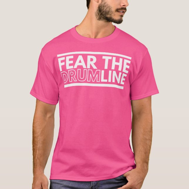 Camiseta Temer Los Tambores De Línea De Bambores (Anverso)