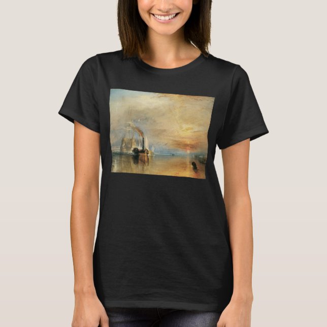 Camiseta Temerario de lucha por Joseph Turner, arte marítim (Anverso)