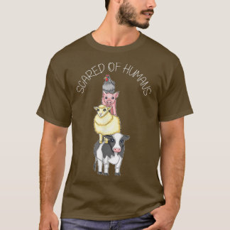 Camiseta Temeroso de los humanosPlanta vegetariana divertid