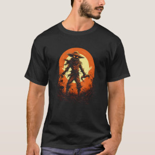 Camiseta Temeroso espantapájaros de Halloween por encorvada