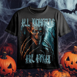 Camiseta Temeroso horror espeluznante monstruo no muerto, d