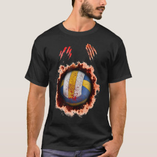 Camiseta temible jugador zombi voleibol escalofriante b