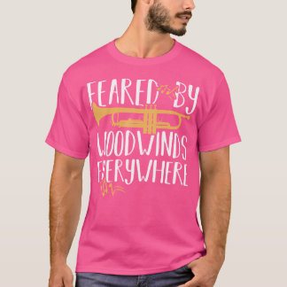 Camiseta Temido Por Woodwinds En Todas Partes Por Musi, Jug